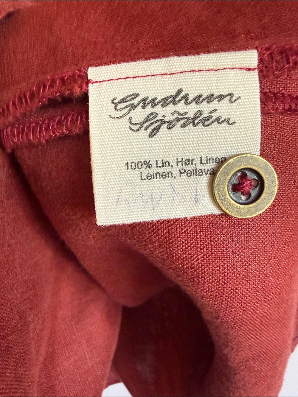Gudrun Sjoden Dress Tunic Top Linen XXL 2x - Picture 6 of 6